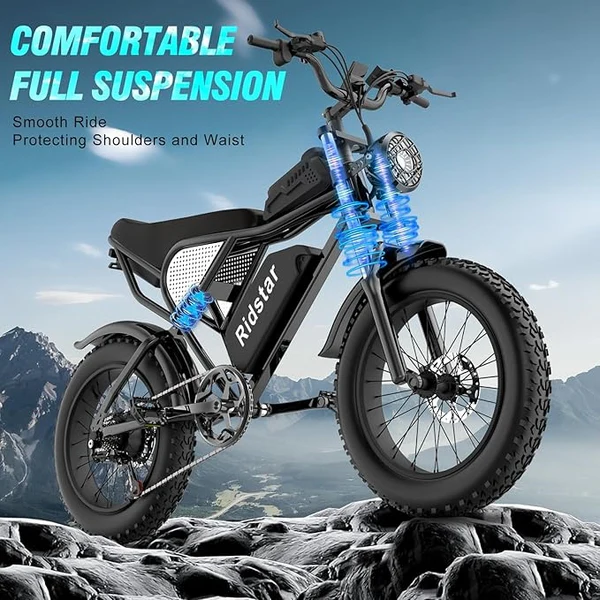 Ridstar Q20 1500W 48V 20AH Fat Tire Ebike - Image 3