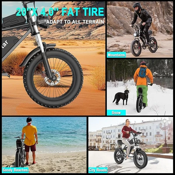 Ridstar Q20 1500W 48V 20AH Fat Tire Ebike - Image 2